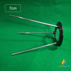Kiềng đun cho đèn bunsen, kích thước đường kính mâm 7cm, cao 20cm