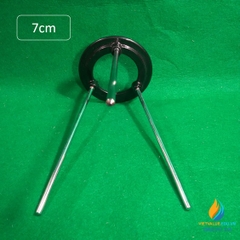 Kiềng đun cho đèn bunsen, kích thước đường kính mâm 7cm, cao 20cm