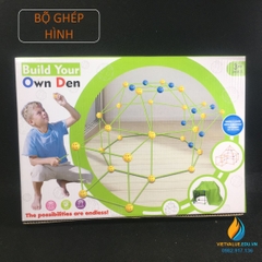 Bộ ghép hình học không gian 3, bộ dụng cụ ghép các khối hình không gian