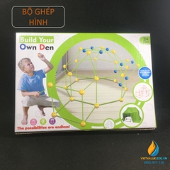 Bộ ghép hình học không gian 3, bộ dụng cụ ghép các khối hình không gian