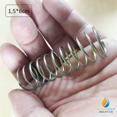 Lò xo trình diễn định luật Húc, kích thước đường kính 1,5cm, chiều dài tự nhiên 6cm