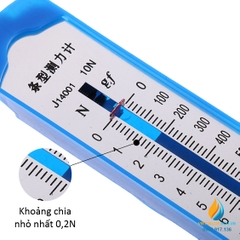 Lực kế lò xo dùng trong thí nghiệm cơ học, giới hạn đo 10N