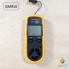 Máy đo tốc độ gió GM816, đo nhiệt độ, hiển thị LCD với độ chính xác cao, nhiều đơn vị chuyển đổi