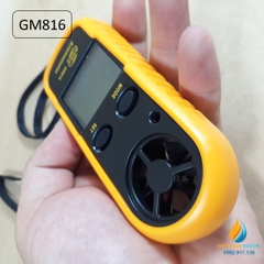 Máy đo tốc độ gió GM816, đo nhiệt độ, hiển thị LCD với độ chính xác cao, nhiều đơn vị chuyển đổi