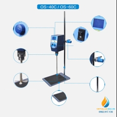 Máy khuấy, trộn, cắt hỗn hợp dung dịch JOAN LAB OS40C, công suất 40W