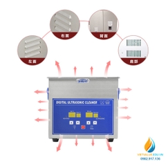 Máy rửa dụng cụ bằng sóng siêu âm PS20 dung tích 3,2 lít tần số 40kHz 120W