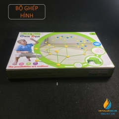 Bộ ghép hình học không gian 3, bộ dụng cụ ghép các khối hình không gian