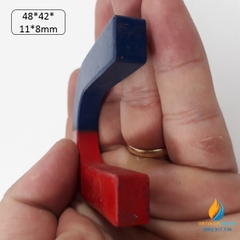 Nam châm chữ U kích thước 48mm*42mm*11mm*8mm nam châm thí nghiệm từ tính mạnh