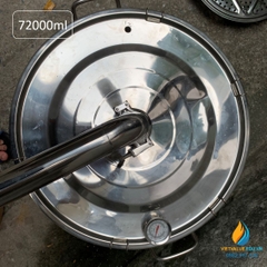 Nồi chưng cất tinh dầu, dung tích 72 lít, dùng nhiệt ngoài, Inox không gỉ