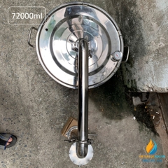 Nồi chưng cất tinh dầu, dung tích 72 lít, dùng nhiệt ngoài, Inox không gỉ