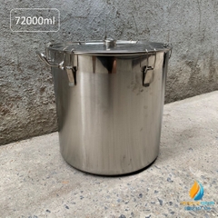 Nồi chưng cất tinh dầu, dung tích 72 lít, dùng nhiệt ngoài, Inox không gỉ