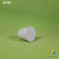 Nút cao su số 3 nắp bình,đáy lớn 23mm, đáy bé 17mm, cao 26mm