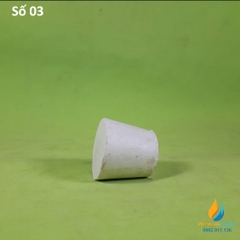 Nút cao su số 3 nắp bình,đáy lớn 23mm, đáy bé 17mm, cao 26mm