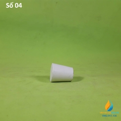 Nút cao su số 4 nắp bình,đáy lớn 26mm, đáy bé 20mm, cao 29mm
