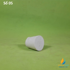 Nút cao su số 5 nắp bình,đáy lớn 30mm, đáy bé 23mm, cao 29mm