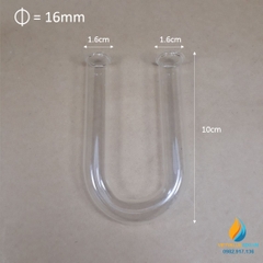 Ống dẫn chữ U thủy tinh trong suốt, đường kính ống 1.6cm