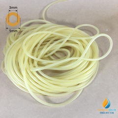 Ống dẫn silicon vàng đục chịu hóa chất kích thước 3mmx5mm dài 3 mét