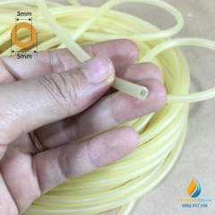 Ống dẫn silicon vàng đục chịu hóa chất kích thước 3mmx5mm dài 3 mét