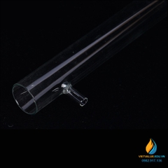 Ống nghiệm thủy tinh có nhánh chiết trên, kích thước đường kính 2cm, dài 20cm