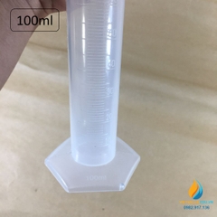 Ống đong nhựa có chân đế, chia vạch, dung tích 100ml