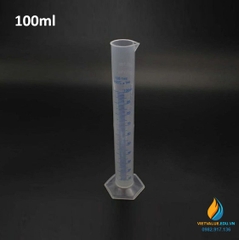 Ống đong nhựa có chân đế, chia vạch, dung tích 100ml