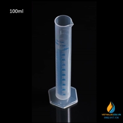Ống đong nhựa có chân đế, chia vạch, dung tích 100ml