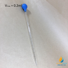 Ống hút thủy tinh, vạch chia, dung tích 0,2ml