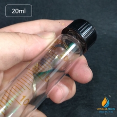 Ống ly tâm thủy tinh đáy nhọn, dung tích 20ml, nắp vặn, vạch chia chịu lực quay cao