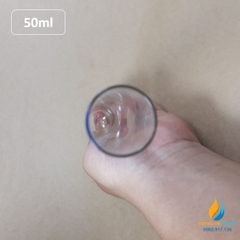 Ống nghiệm thủy tinh 50ml có vạch chia, đáy ống nghiệm tròn, chịu nhiệt độ cao
