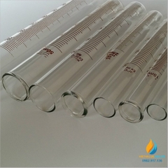 Ống nghiệm thủy tinh 100ml có vạch chia, đáy ống nghiệm tròn, chịu nhiệt độ cao