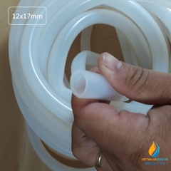 Ống dẫn cao su kích thước 12x17mm trong suốt chịu ăn mòn hóa chất dài 1m