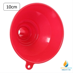 Phễu lọc nhựa có màng lọc cổ phễu, kích thước cao 10cm, miệng 10 cm, lỗ phễu 1cm