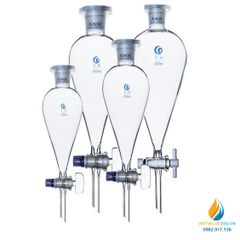 Bình lắng gạn quả lê, phễu tách hình quả lê, khóa thủy tinh, dung tích 2000ml
