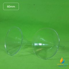Phễu rót thủy tinh, rót hóa chất, đường kính miệng 60mm, phễu thủy tinh