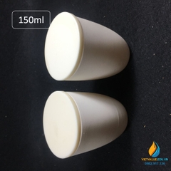 Cốc nhôm Oxit dung tích 150ml, có nắp, chịu nhiệt 1800 độ C