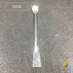 Thìa lấy mẫu 2 đầu dẹt và tròn dài 15cm, thìa lấy mẫu phòng thí nghiệm