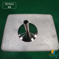 Khớp nối ống đường kính đế 50.5mm Ф8 vòi, chất liệu  Inox 304