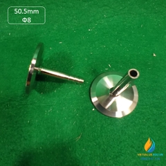 Khớp nối ống đường kính đế 50.5mm Ф8 vòi, chất liệu  Inox 304
