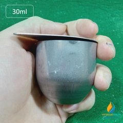 Chén sắt nung, dung tích 30ml có nắp đậy, chén nung bằng sắt phòng thí nghiệm