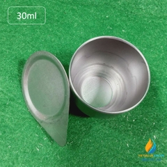 Chén sắt nung, dung tích 30ml có nắp đậy, chén nung bằng sắt phòng thí nghiệm