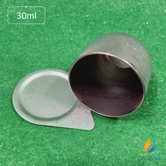 Chén sắt nung, dung tích 30ml có nắp đậy, chén nung bằng sắt phòng thí nghiệm