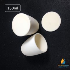 Cốc nhôm Oxit dung tích 150ml, có nắp, chịu nhiệt 1800 độ C
