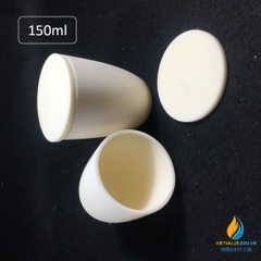 Cốc nhôm Oxit dung tích 150ml, có nắp, chịu nhiệt 1800 độ C
