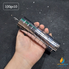 Bộ quả nặng có rãnh trọng lượng 100g, bộ 10 quả, bộ quả nặng gia trọng có rãnh