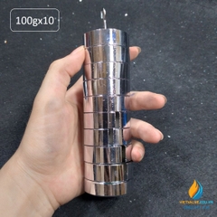 Bộ quả nặng có rãnh trọng lượng 100g, bộ 10 quả, bộ quả nặng gia trọng có rãnh