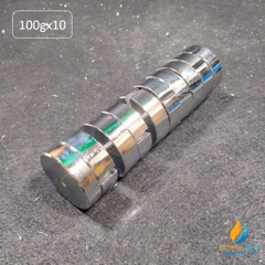 Bộ quả nặng có rãnh trọng lượng 100g, bộ 10 quả, bộ quả nặng gia trọng có rãnh