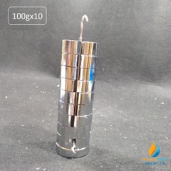 Bộ quả nặng có rãnh trọng lượng 100g, bộ 10 quả, bộ quả nặng gia trọng có rãnh