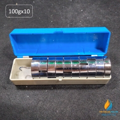 Bộ quả nặng có rãnh trọng lượng 100g, bộ 10 quả, bộ quả nặng gia trọng có rãnh