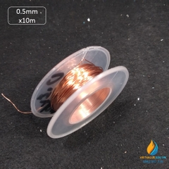 Cuộn dây đồng sợi đường kính 0.5mm cuộn dài 10m, cuộn dây động thí nghiệm điện
