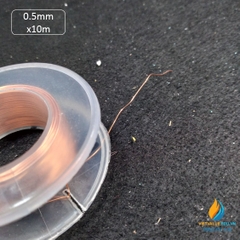 Cuộn dây đồng sợi đường kính 0.5mm cuộn dài 10m, cuộn dây động thí nghiệm điện